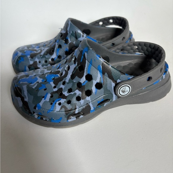 JoyBees boys rubber clogs size 12/13 blue grey camo - Picture 4 of 8